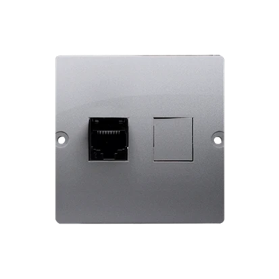 Computer socket RJ45 single cat. 5e (module) inox (metallic)