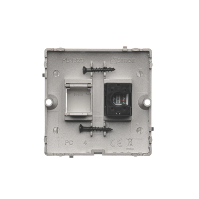 Computer socket RJ45 single cat. 5e (module) satin (metallic)