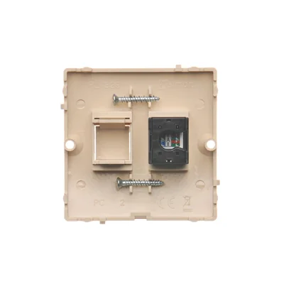Computersteckdose RJ45 einzeln Kat. 5e (Modul) beige