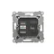 Computersteckdose RJ45 Kat. 5e + RJ12 (Modul) Anthrazit (Metallic)