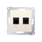 Computersteckdose RJ45 Kat. 5e + RJ12 (Modul) creme