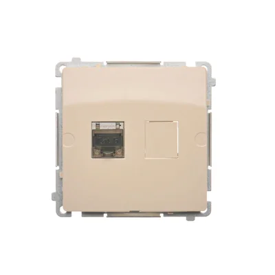 Computersteckdose RJ45 Kat.6 einfach geschirmt beige
