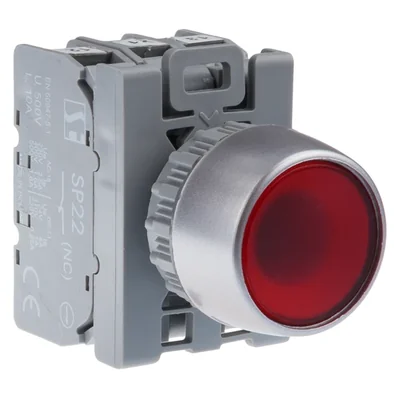 CONCEALED BUTTON GREEN ILLUMINATED 2 ZW 2 ZW NICKEL-PLATED RING