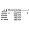 Concrete drill bits 4-10 mm, set of 5, butterfly tip
