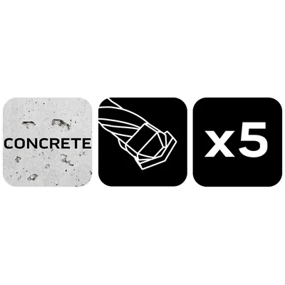 Concrete drill bits 4-10 mm, set of 5, butterfly tip