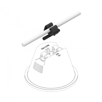 Concrete grips in the plastic of the adapter for round ducts with a diameter of 8/10