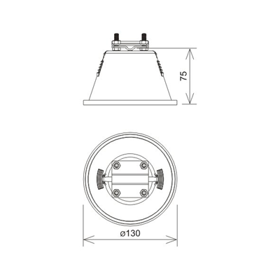 Concrete handle in plastic