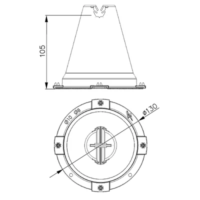 concrete handle in plastic; h=10.5cm /TW/