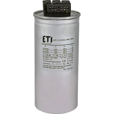 Condensatore LPC da 12,5 kVAr, 440 V, 50 Hz