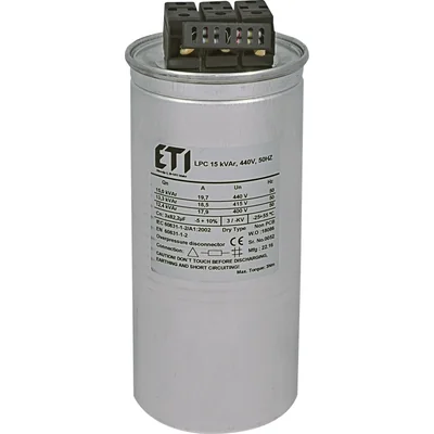 Condensatore LPC da 15 kVAr, 440 V, 50 Hz