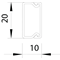 Conducto WDK CON TAPA 10X20 NEGRO, WDK10020RW