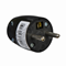 Conector 2P+PE, cable recto negro