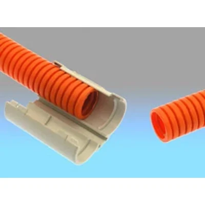Conector a presión para tuberías CR25 corrugadas y rígidas (25-26 mm). Color gris.