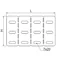 Conector angular galvanizado, longitud 145 mm, altura 110 mm