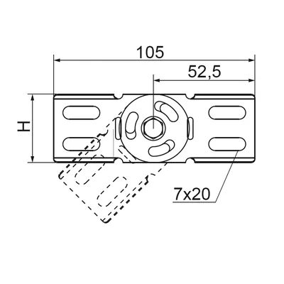 Conector articulado para bandeja portacables, LGJH50