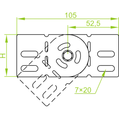 Conector articulado para bandeja portacables, LGJH60