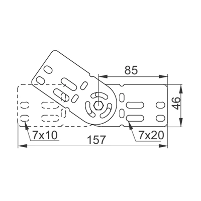 Conector articulado para la bandeja.