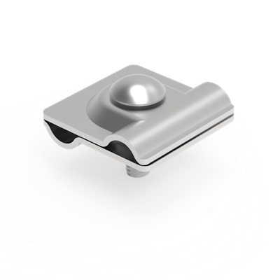 Conector cruzado de 1 orificio 45x45mm 2,5mm M10x35