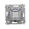 Conector cruzado (módulo) 10A 250V conectores rápidos crema