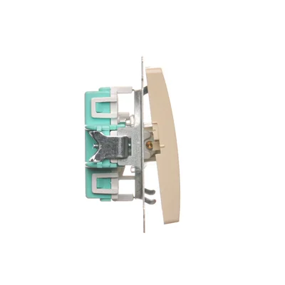 Conector cruzado (módulo) 10A 250V, terminales de tornillo, beige