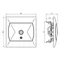 Conector de antena individual tipo F de AKCENT - blanco