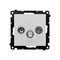 Conector de antena Simon 55 WMDA-021006-143 R-TV-SAT, de paso, 7 dB (módulo). 1 entrada: 5 MHz ÷ 2,4 GHz; aluminio mate.
