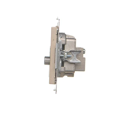 Conector de antena Simon 55 WMDA-021006-144 R-TV-SAT, de paso, 7 dB (módulo). 1 entrada: 5 MHz ÷ 2,4 GHz; acabado champán mate.