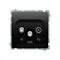 Conector de antena terminal Simon Basic WMUA-03018z-Y011 R-TV-SAT (módulo). 1 entrada: 5 MHz–2,4 GHz; negro *Puede utilizarse como conector de terminación para un conector pasante R-TV-SAT