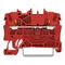 Conector de botón pulsador de 2 hilos, 2,5 mm², rojo