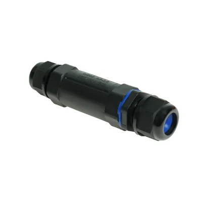 Conector de cable hermético ZKH2-3SS IP 68, 3 pines, roscado por ambos lados, sólido, 16 A, 230-450 V CA (0,5-2,5 mm)