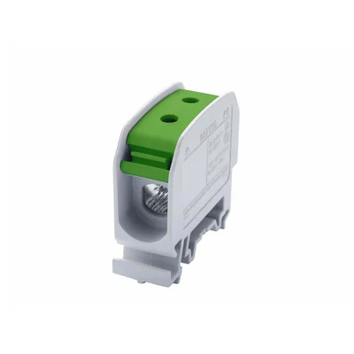 Conector de carril roscado 16mm² verde