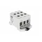 Conector de carril roscado AL. CU 1.5-50mm2 TS-35 1 vía 6 orificios terminales gris