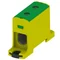 Conector de carril roscado AL/CU, 6 - 95 mm2, TS 35, 1 vía, 2 orificios para terminales
