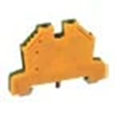 Conector de carril roscado de protección ZSO 2, 5/4 mm2 amarillo-verde