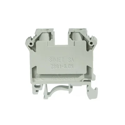 Conector de carril roscado, serie NUEVA, 6,0 mm2, TS 35, 1 vía 50 uds.