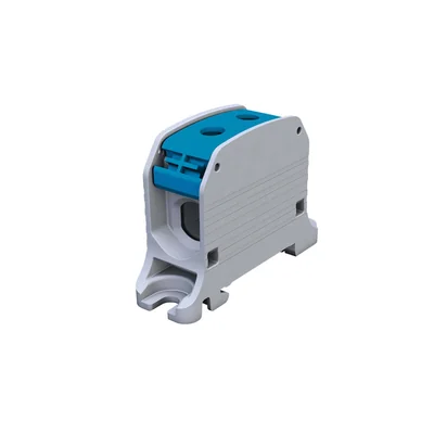 Conector de carril roscado STB 50 Al/Cu 87310 SIMBLOCK azul