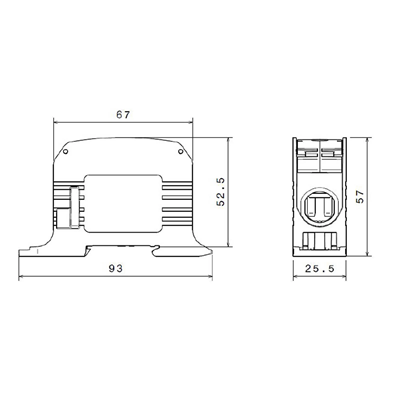 Conector de carril roscado STB 95 Al/Cu 87510 SIMBLOCK azul