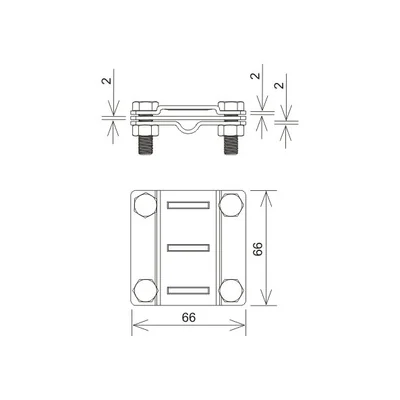 Conector de control (4xM8), galvanizado en caliente