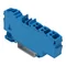 Conector de derivación con orificio de montaje de 1 x 6 mm² / 6 x 1,5 mm², azul