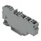 Conector de derivación con orificio de montaje de 1 x 6 mm² / 6 x 1,5 mm², gris