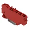 Conector de derivación con orificio de montaje de 1 x 6 mm² / 6 x 1,5 mm², rojo