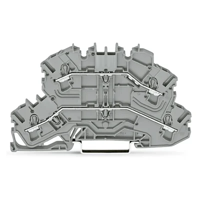 Conector de doble piso, de paso/paso, gris 2002-2601