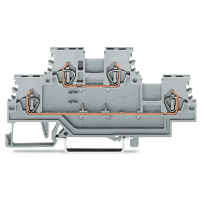 Conector de dos pisos 1,5 mm² gris 50 uds.