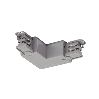 Conector de esquina para S-TRACK3f., ext. gris-plata
