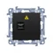 Conector de fibra óptica individual SC/APC Simon 10 WC-GS1xxxx-01-49xx; Negro