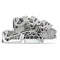 Conector de instalación de doble plataforma con orificio de montaje de 2,5 mm², gris 2003-7642