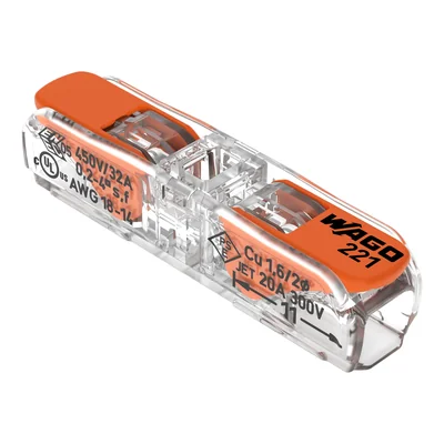 Conector de instalación pasante con palanca máx.4 mm2