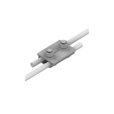 Conector de paso simple (2xM8), galvanizado en caliente