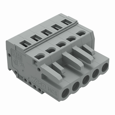 Conector de resorte de paso de 5 mm, 5 vías