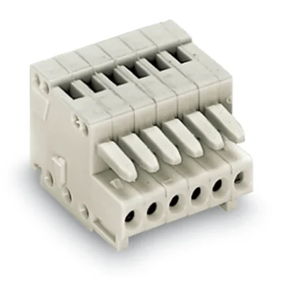Conector de resorte de trama de 2,5 mm, 8 vías, gris claro